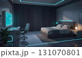【イラスト背景】近未来の私室(外景なし)【4K】 131070801