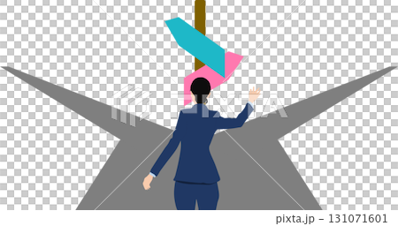 人生の分岐点のイラスト 131071601