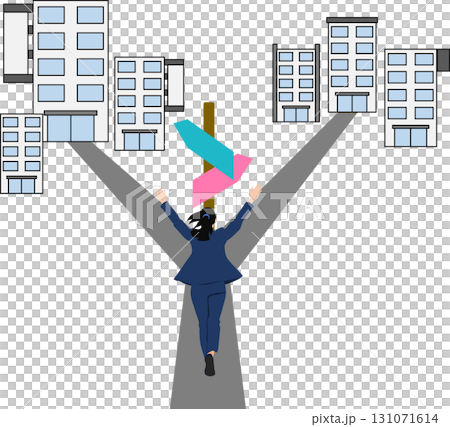 人生の分岐点のイラスト 131071614