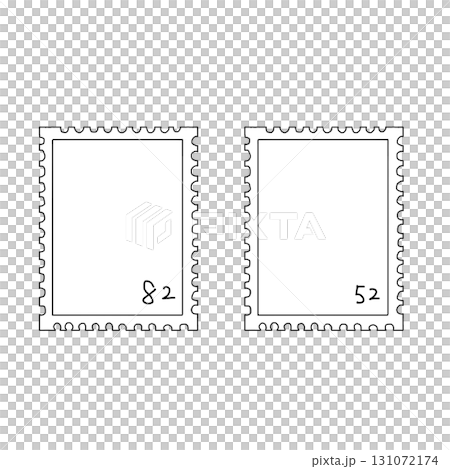 シンプルな切手のイラスト シンプルな切手のイラスト 131072174