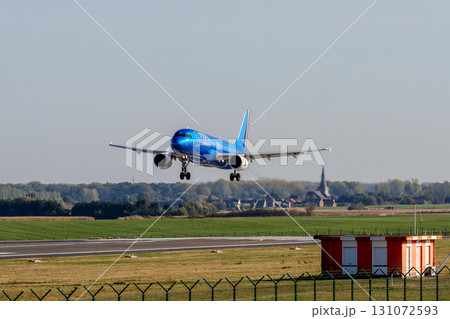 Belgium, Brussels Airport, Italian Ita Airways Airbus A320 landing Belgium, Brussels Airport, Italian Ita Airways Airbus A320 landing 131072593
