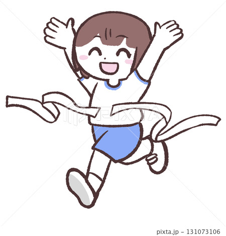 ゴールする子供のイラスト 131073106