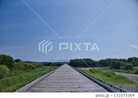 京都 木津川に架かる流れ橋4 京都 木津川に架かる流れ橋4 131073364