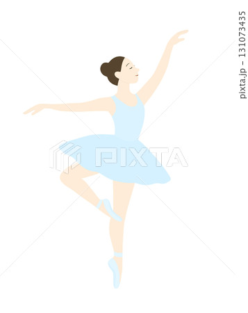 バレエを踊るバレエダンサーのイラスト 131073435