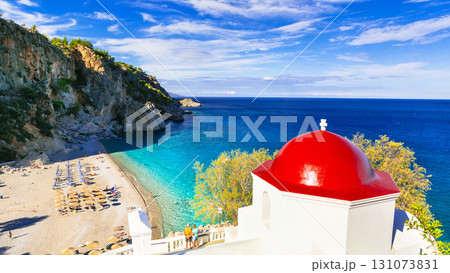 amazing beaches of Greek islands. Karpathos, Kyra panagia amazing beaches of Greek islands. Karpathos, Kyra panagia 131073831