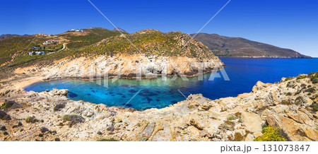 Scenery of Greek islands - Serifos, Agios Sostis bay 131073847
