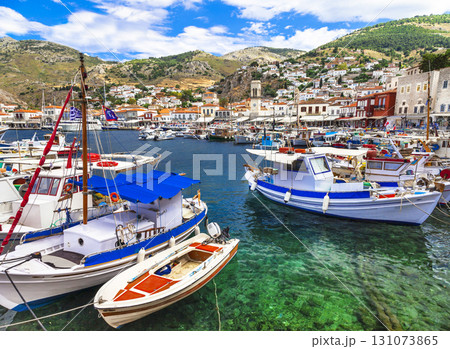 pictorial port of Hydra island, Greece pictorial port of Hydra island, Greece 131073865