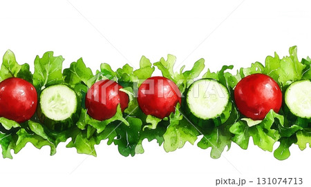 Fresh Greens with Radishes and Cucumbers for Healthy Eating and Cooking Fresh Greens with Radishes and Cucumbers for Healthy Eating and Cooking 131074713