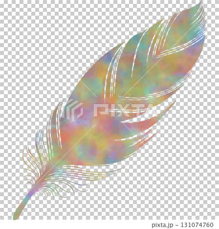 Beautiful watercolor bird feather icon image illustration 131074760