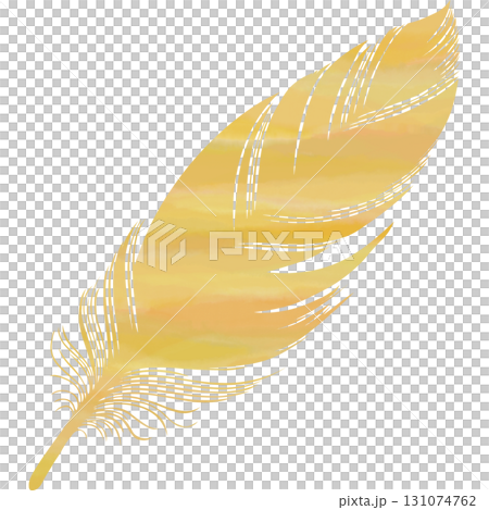 綺麗な水彩模様の鳥の羽のアイコンのイメージのイラスト 綺麗な水彩模様の鳥の羽のアイコンのイメージのイラスト 131074762