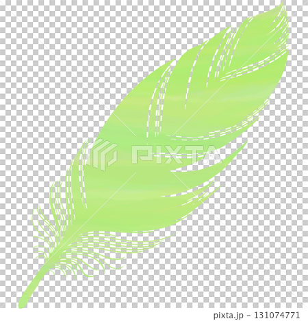 綺麗な水彩模様の鳥の羽のアイコンのイメージのイラスト 131074771