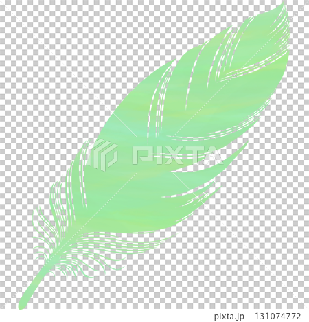 綺麗な水彩模様の鳥の羽のアイコンのイメージのイラスト 131074772