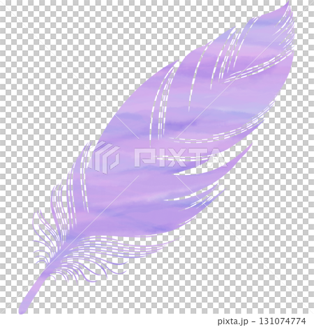 Beautiful watercolor bird feather icon image illustration 131074774