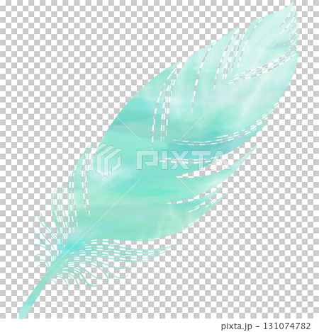 Beautiful watercolor bird feather icon image illustration 131074782