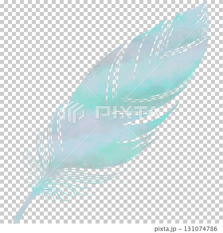Beautiful watercolor bird feather icon image illustration 131074786