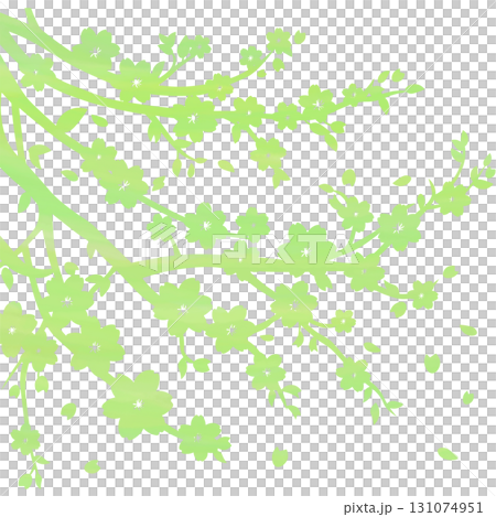 綺麗な水彩模様の桜の木のアイコンのイメージのイラスト 綺麗な水彩模様の桜の木のアイコンのイメージのイラスト 131074951