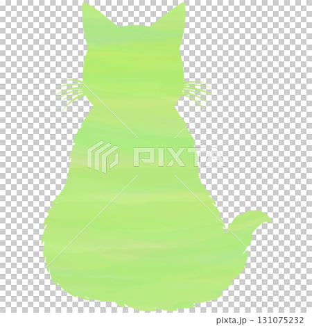 美麗的水彩畫貓剪影圖示圖像 美麗的水彩畫貓剪影圖示圖像 131075232