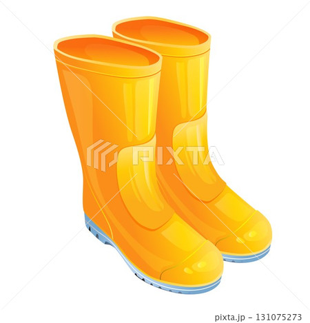 rubber boots rain shoes realistic style 131075273
