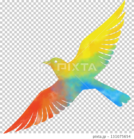 Beautiful watercolor bird icon image illustration 131075654