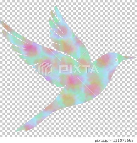Beautiful watercolor bird icon image illustration 131075668