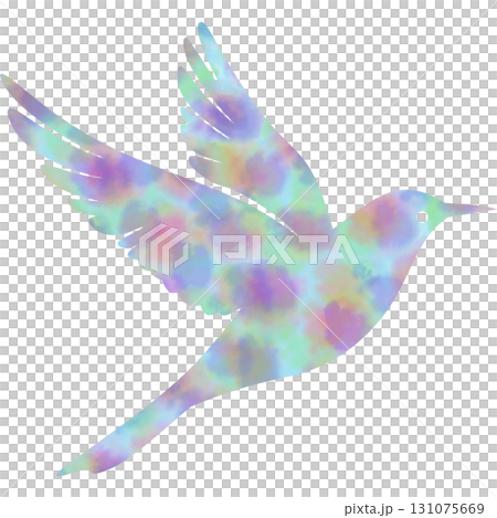 美麗的水彩鳥圖示圖像的插圖 131075669