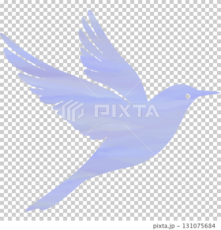 綺麗な水彩模様の鳥のアイコンのイメージのイラスト 綺麗な水彩模様の鳥のアイコンのイメージのイラスト 131075684