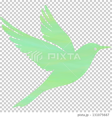 綺麗な水彩模様の鳥のアイコンのイメージのイラスト 綺麗な水彩模様の鳥のアイコンのイメージのイラスト 131075687