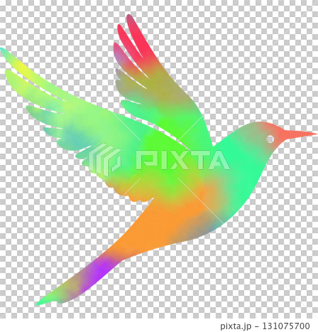 Beautiful watercolor bird icon image illustration 131075700