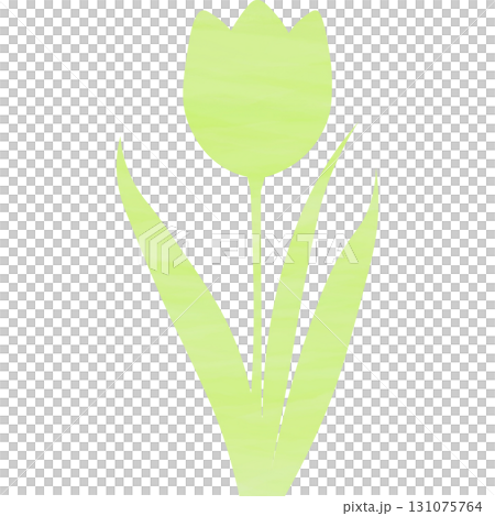 綺麗な水彩模様のチューリップのアイコンのイメージのイラスト 131075764