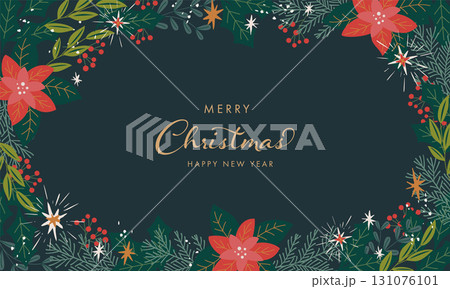 クリスマスのベクターイラストフレーム背景 131076101