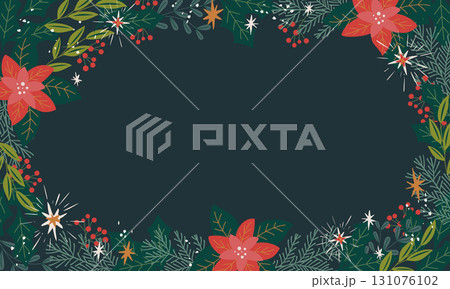 クリスマスのベクターイラストフレーム背景 131076102