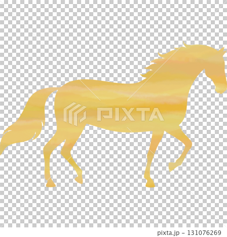 綺麗な水彩模様の馬のアイコンのイメージの 綺麗な水彩模様の馬のアイコンのイメージの 131076269
