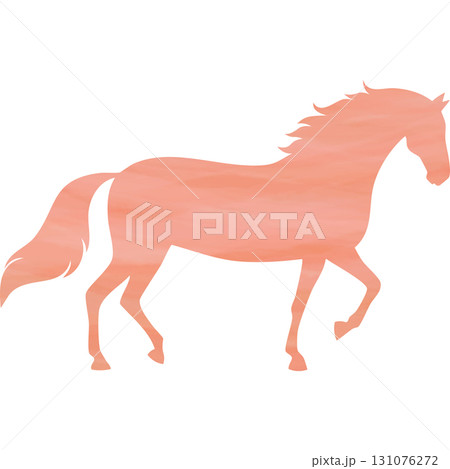 綺麗な水彩模様の馬のアイコンのイメージの 綺麗な水彩模様の馬のアイコンのイメージの 131076272