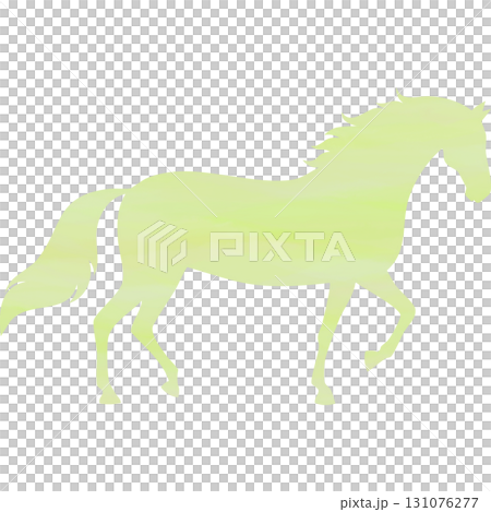 綺麗な水彩模様の馬のアイコンのイメージの 131076277