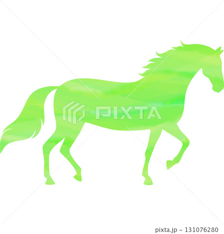 綺麗な水彩模様の馬のアイコンのイメージの 綺麗な水彩模様の馬のアイコンのイメージの 131076280