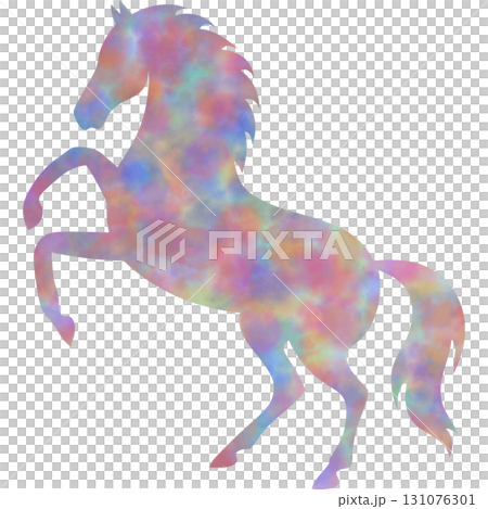 Beautiful watercolor horse icon image Beautiful watercolor horse icon image 131076301