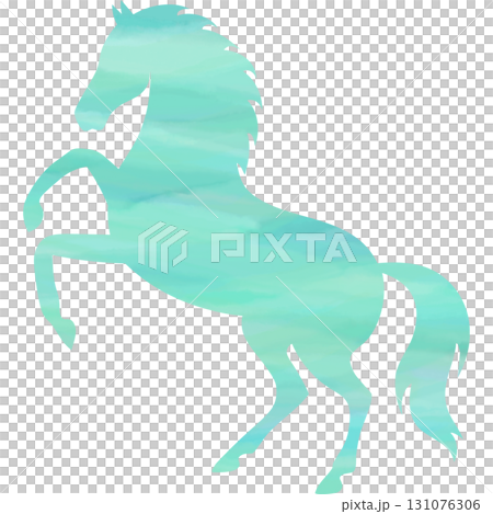Beautiful watercolor horse icon image 131076306