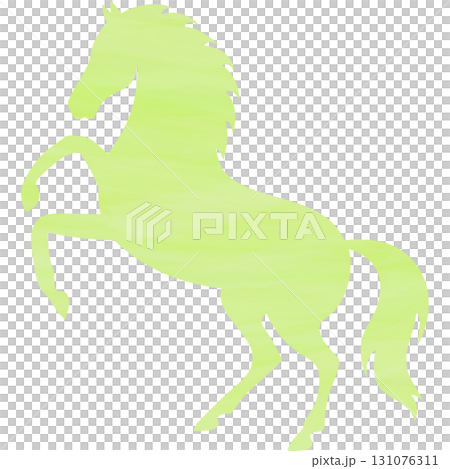 綺麗な水彩模様の馬のアイコンのイメージの 綺麗な水彩模様の馬のアイコンのイメージの 131076311