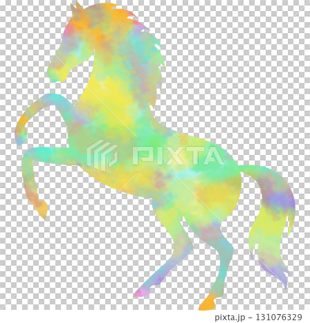 Beautiful watercolor horse icon image 131076329