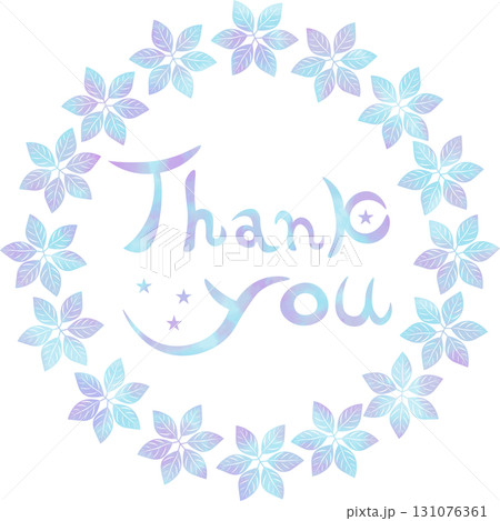 綺麗な水彩模様のThank you!のアイコンのイメージのイラスト 131076361