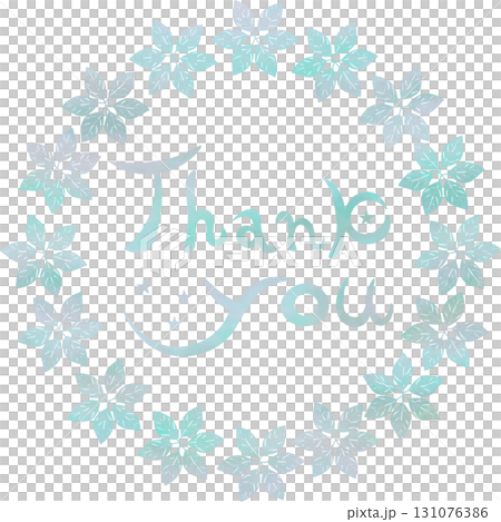 綺麗な水彩模様のThank you!のアイコンのイメージのイラスト 綺麗な水彩模様のThank you!のアイコンのイメージのイラスト 131076386