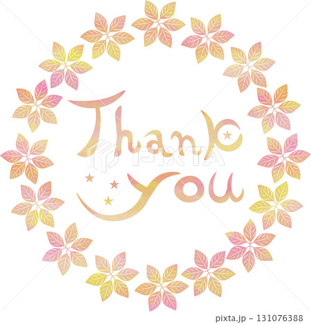 綺麗な水彩模様のThank you!のアイコンのイメージのイラスト 綺麗な水彩模様のThank you!のアイコンのイメージのイラスト 131076388