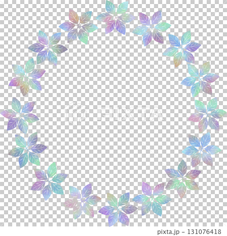 Beautiful watercolor floral wreath icon image illustration 131076418
