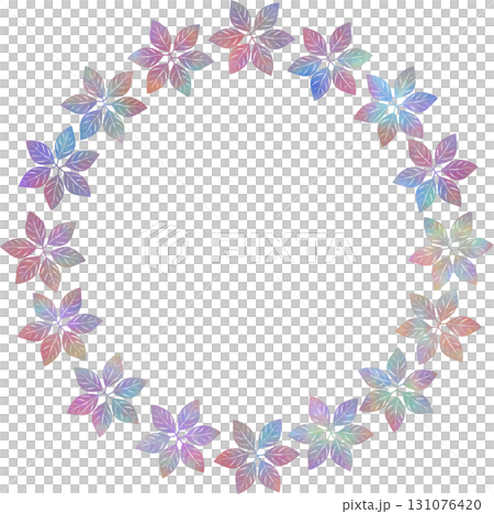 Beautiful watercolor floral wreath icon image illustration 131076420