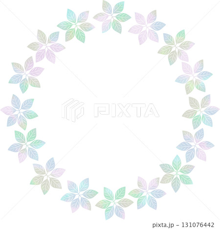 綺麗な水彩模様の花のリースのアイコンのイメージのイラスト 131076442