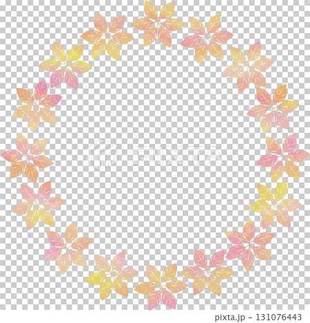 美麗的水彩花環圖示圖像插圖 131076443