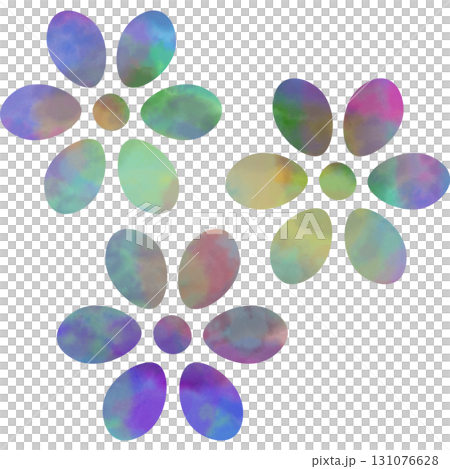 美麗的水彩花圖示圖像插圖 美麗的水彩花圖示圖像插圖 131076628