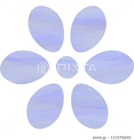 綺麗な水彩模様の花のアイコンのイメージのイラスト 綺麗な水彩模様の花のアイコンのイメージのイラスト 131076680