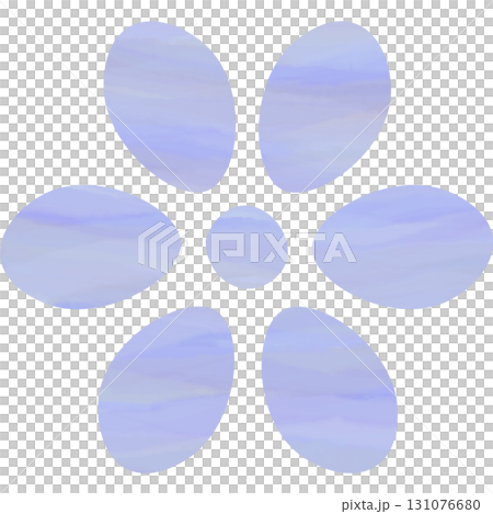 綺麗な水彩模様の花のアイコンのイメージのイラスト 綺麗な水彩模様の花のアイコンのイメージのイラスト 131076680