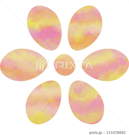 綺麗な水彩模様の花のアイコンのイメージのイラスト 綺麗な水彩模様の花のアイコンのイメージのイラスト 131076692